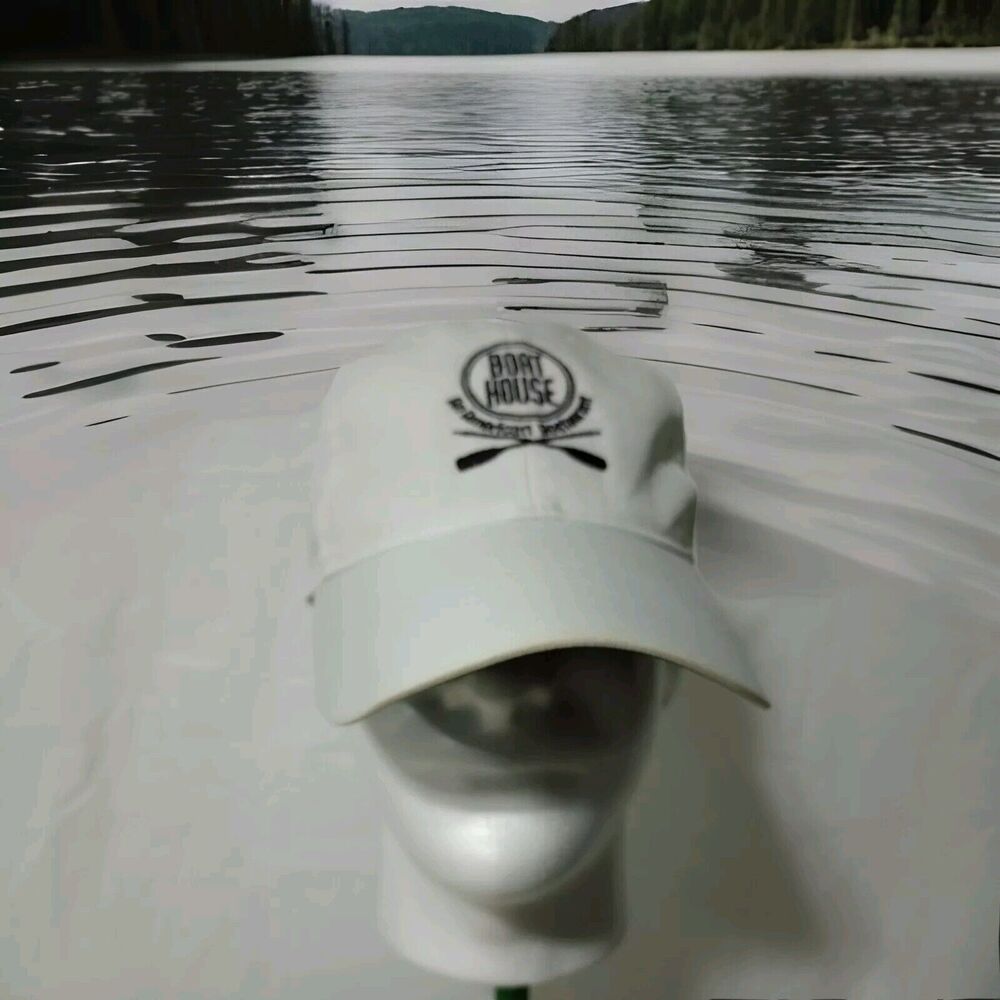 Vintage The Boat House Hat Nike Golf White Baseball Cap